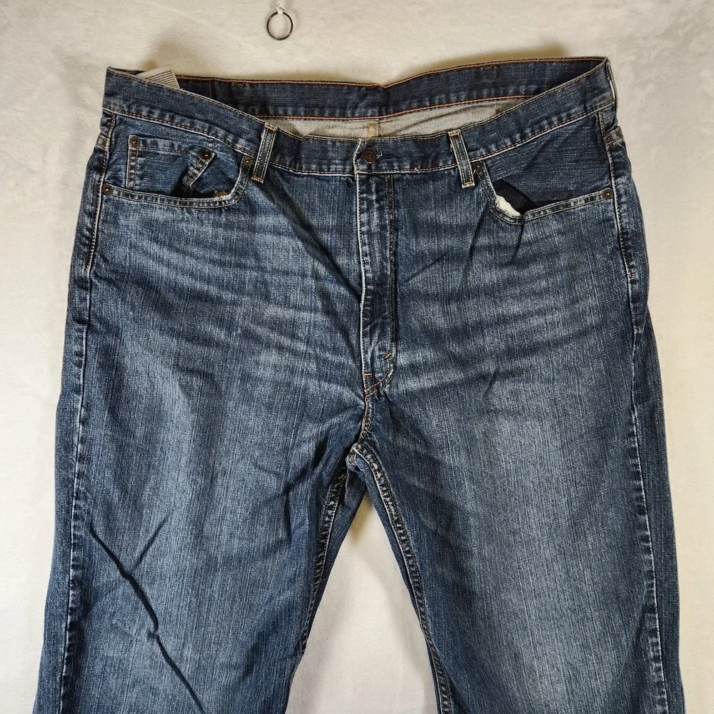 Levis 550 Relaxed Fit Jeans‎ Mens 44x30 Blue Denim Straight Leg Mid Wash